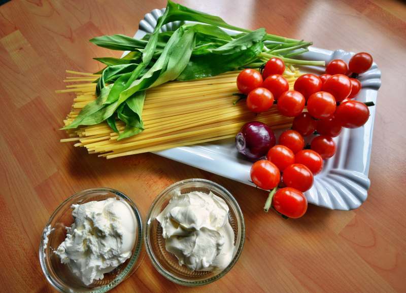Spaghetti mit Bärlauchsauce Rezept zum selber machen
