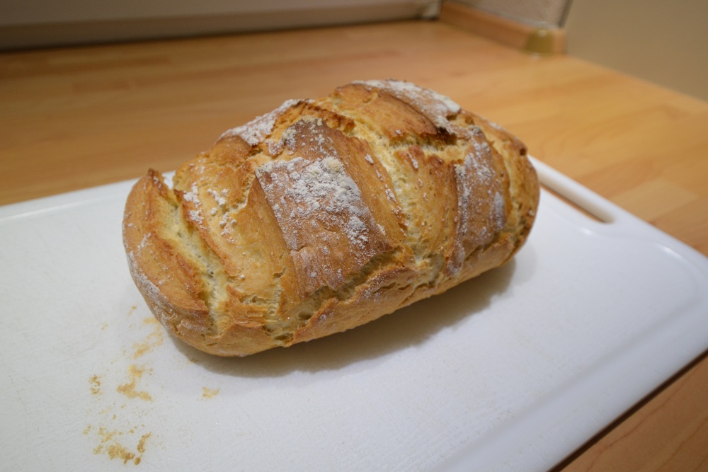 Einfaches Brot Rezept für ein Brot in 40 Minuten
